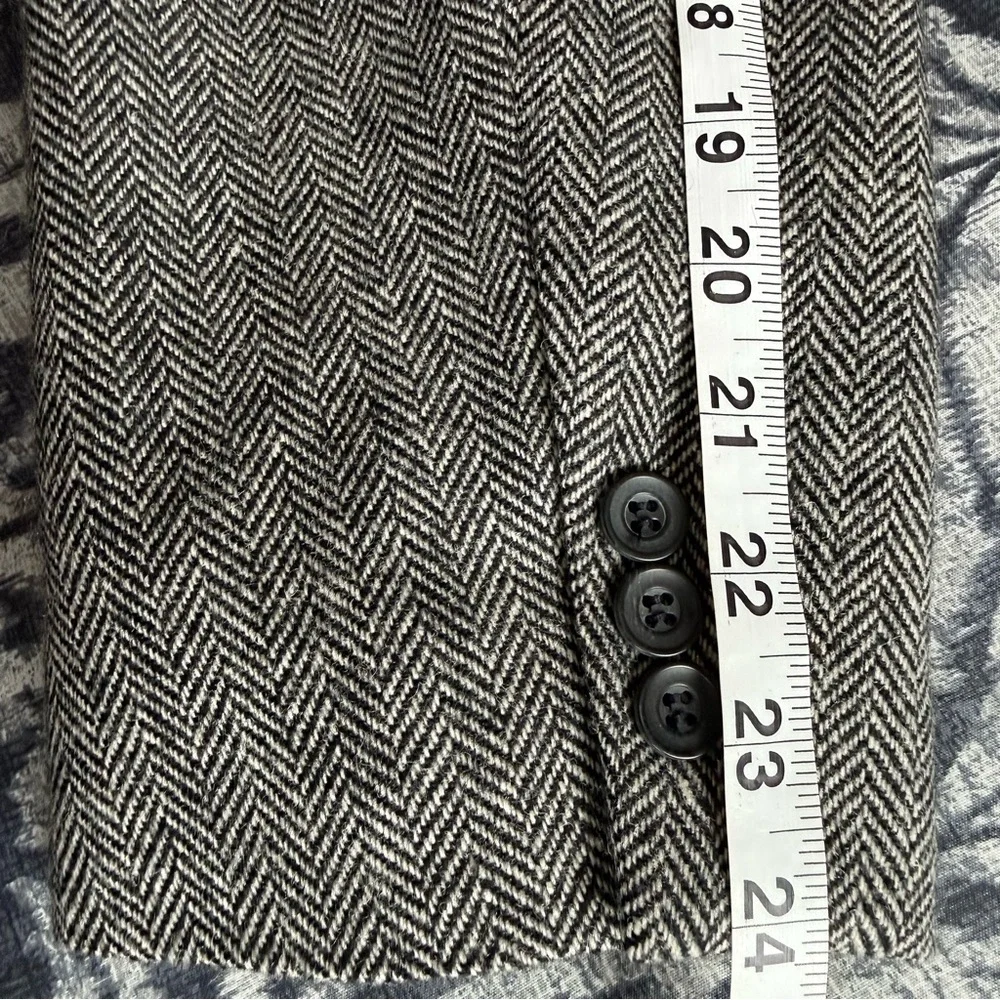 Vintage Haggar Imperial Black & White Herringbone Blazer | Made in USA | 44R - Picture 14 of 14